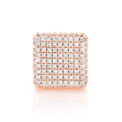 Single 10K White Gold Square Men's Diamond Stud Earring 0.6ct Pave Diamonds -H'Hen Sale Store single 10k gold square mens diamond stud earring 06ct pave diamonds ro