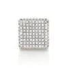 Single 10K White Gold Square Men's Diamond Stud Earring 0.6ct Pave Diamonds 2 Single 10K White Gold Square Men's Diamond Stud Earring 0.6ct Pave Diamonds -H'Hen Sale Store single 10k gold square mens diamond stud earring 06ct pave diamonds wh