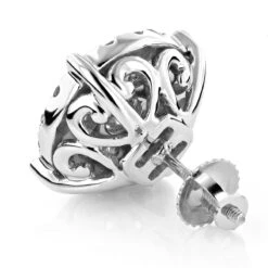 Single Oversized Cluster Men's 18K Rose Gold Round Diamond Stud Earring 2ct -H'Hen Sale Store single oversized cluster mens 18k gold round diamond stud earring 2ct 2 1