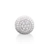 Single Pave Diamond Earring 14K White Gold 0.66ct Men's