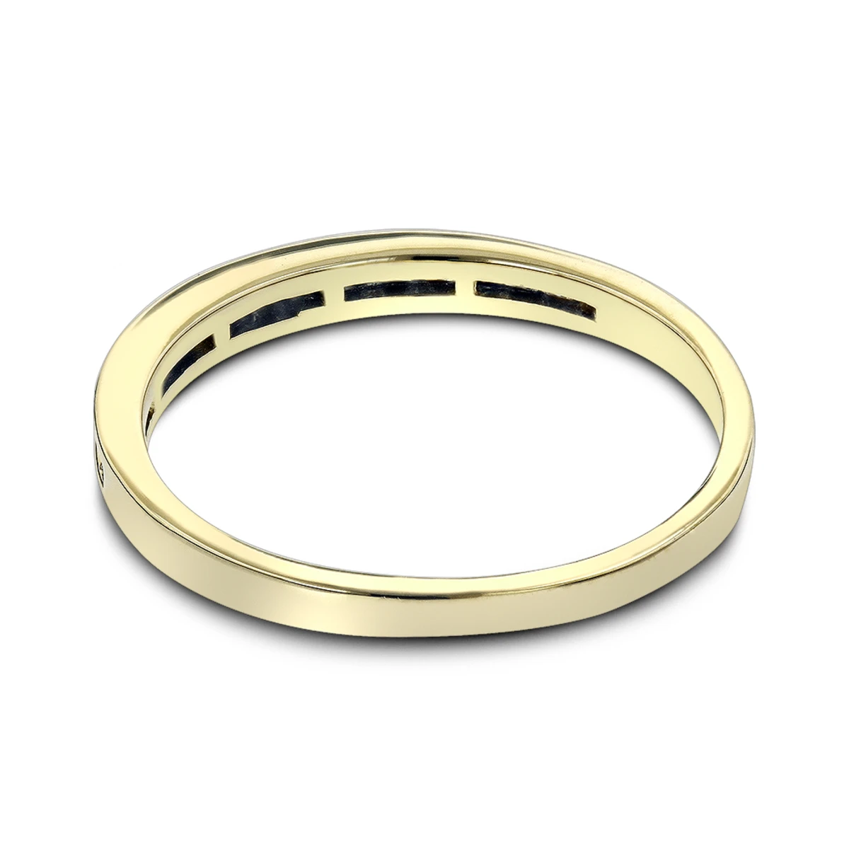 Ultra Thin Slim Princess Cut Diamond Wedding Band 0.33ct 14K Yellow Gold 6 Ultra Thin Slim Princess Cut Diamond Wedding Band 0.33ct 14K Yellow Gold - Image 4