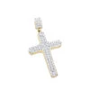 Small 14K Yellow Gold Diamond Cross Pendant Necklace 0.40ct -H'Hen Sale Store small 14k gold diamond cross pendant necklace 040ct p 22329 ye