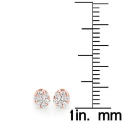 Small Diamond Cluster Earrings Studs 0.25ct 14K White Gold -H'Hen Sale Store small diamond cluster earrings studs 025ct 14k gold rulerro