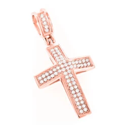 Small Diamond Cross Pendant 0.30ct 10K White Gold -H'Hen Sale Store small diamond cross pendant 030ct 10k gold p 49526 ro