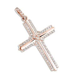 Small Diamond Crosses 14K White Gold Designer Cross Pendant 0.30ct -H'Hen Sale Store small diamond crosses 14k designer cross pendant 030ct p 6553 ro