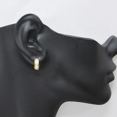 Small Diamond Hoop Huggie Earrings 0.25ct Sterling Silver 5 Small Diamond Hoop Huggie Earrings 0.25ct Sterling Silver - Image 3