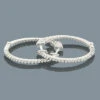 Small Diamond Hoops 14K White Gold Diamond Hoop Earrings 0.55ct
