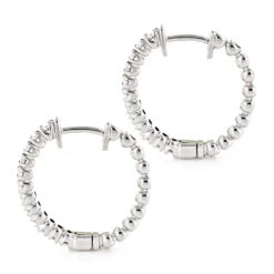 Small Hoops 14K White Gold Round Diamond Hoop Earrings 0.53 -H'Hen Sale Store small hoops 14k gold round diamond hoop earrings 053 p 6909 backwh