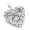 Small Ladies Diamond Heart Necklace 0.36ct Dancing Diamond Pendant -H'Hen Sale Store small ladies diamond heart necklace 036ct dancing diamond pendant 1