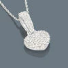 Small Pave Diamond Heart Necklace 14K Gold 0.35ct -H'Hen Sale Store small pave diamond heart necklace 14k gold 035ct p 22305