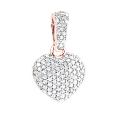 Small Pave Diamond Heart Pendant 14K White Gold 0.33ct -H'Hen Sale Store small pave diamond heart pendant 14k gold 045ct p 22324 ro