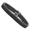 10K Black Plated Gold 3 Row Black Diamond Tennis Bracelet For Men 10 Carats -H'Hen Sale Store solid 10k gold 3 row black diamond tennis bracelet for men 10 carats 000989 black 1671159872