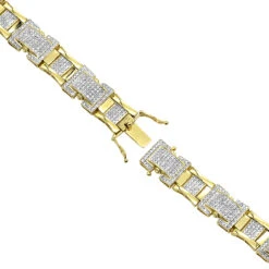 Solid 10K Yellow Gold Diamond Bracelet For Men 3.1ct By Luxurman -H'Hen Sale Store solid 10k gold diamond bracelet for men 31ct by luxurman backye