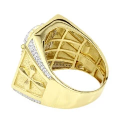 Solid 10K Yellow Gold Jesus Face Diamond Ring For Men 0.65ct By Luxurman 11 Solid 10K Yellow Gold Jesus Face Diamond Ring For Men 0.65ct By Luxurman -H'Hen Sale Store solid 10k gold jesus face diamond ring for men 065ct by luxurman backye