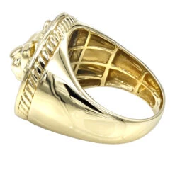 Solid 10K Yellow Gold Lion Head Diamond Pinky Ring For Men 0.3ct Luxurman 11 Solid 10K Yellow Gold Lion Head Diamond Pinky Ring For Men 0.3ct Luxurman -H'Hen Sale Store solid 10k gold lion head diamond ring for men 03ct luxurman pinky rings backye