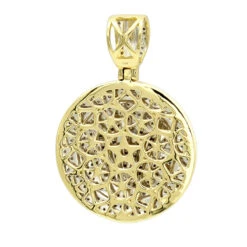 10K Yellow Gold Real Diamond Crown Pendant For Men Iced Out Round Medallion 11 10K Yellow Gold Real Diamond Crown Pendant For Men Iced Out Round Medallion -H'Hen Sale Store solid 10k gold real diamond crown pendant for men iced out round medallion backye