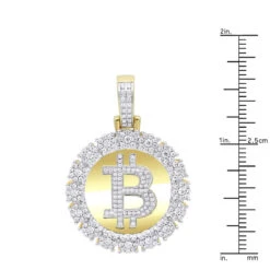 14K Rose Gold Bitcoin Pendant For Men 2 Carat Diamond Medallion Circle -H'Hen Sale Store solid 14k gold bitcoin pendant for men 2 carat diamond medallion circle 407037 14k rulerye