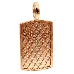14K Yellow Gold Diamond Dog Tag Pendant For Men 3.25 Carats Iced Out Design 15 14K Yellow Gold Diamond Dog Tag Pendant For Men 3.25 Carats Iced Out Design -H'Hen Sale Store solid 14k gold diamond dog tag pendant for men 325 carats iced out design 407140 back rose