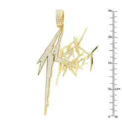 14K Yellow Gold Diamond Logo Pendant For Men 2.5ct Unique -H'Hen Sale Store solid 14k gold diamond logo pendant for men 25ct unique custom made jewelry 001267 rulerye