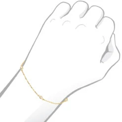 Solid 14K Yellow Gold Diamonds By The Yard Bracelet For Women 0.15ct -H'Hen Sale Store solid 14k gold diamonds by the yard bracelet for women 014ct bodye