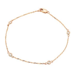 Solid 14K Yellow Gold Diamonds By The Yard Bracelet For Women 0.15ct -H'Hen Sale Store solid 14k gold diamonds by the yard bracelet for women 014ct ro