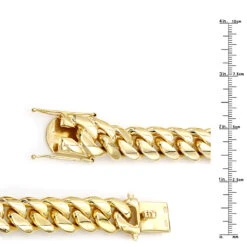 Solid 14K Yellow Gold Miami Cuban Link Chain Necklace For Men 18mm 22-40in -H'Hen Sale Store solid 14k gold miami cuban link chain necklace for men 18mm 22 40in rulerye