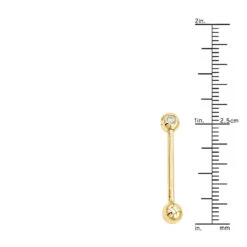 Solid 14K Yellow Gold Straight Diamond Barbell Piercing 0.15ct 11 Solid 14K Yellow Gold Straight Diamond Barbell Piercing 0.15ct -H'Hen Sale Store solid 14k gold straight barbell with diamonds 011ct p 5876 rulerye