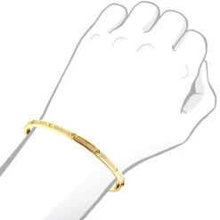 18K White Gold Diamond Bangle Bracelet For Women 1.2 Ct Love Bracelet -H'Hen Sale Store solid 18k gold diamond bangle bracelet for women 12 ct love bracelet 407174 hand