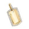 10K Yellow Gold Diamond Dog Tag Pendant Gold 0.65ct -H'Hen Sale Store solid gold diamond dog tag pendant 10k 065ct ye