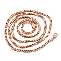 Solid 14K Yellow Gold Franco Chain Necklace For Men 3.5mm 20-32" -H'Hen Sale Store solid gold franco chain necklace 14k chains 35mm 33 backro