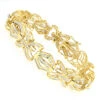 Modern Solid 10K Yellow Gold Men's Baguette Diamonds Bracelet 7.95ct