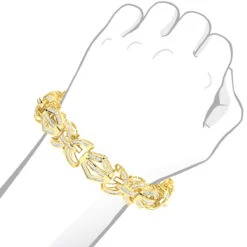 Modern Solid 10K Yellow Gold Men's Baguette Diamonds Bracelet 7.95ct -H'Hen Sale Store solid gold mens baguette diamonds bracelet 795ct p 5901bod