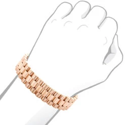 Solid 18K Rose Gold Men's Bracelet Rolex Style 12 Solid 18K Rose Gold Men's Bracelet Rolex Style -H'Hen Sale Store solid gold mens bracelet rolex style 18k white gold rose gold yellow gold bodro