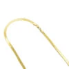 Solid 10K Yellow Gold Herringbone Chain Necklace For Women 4mm Wide