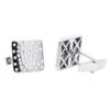 Square Men's Diamond Cufflinks 0.4ct 14K White Gold