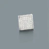 Square Shaped Men's Diamond Stud Earring 0.21ct 10K White Gold