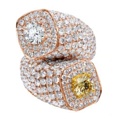 Statement 18K White Gold 13 Carat Unique Diamond Cocktail Ring For Women 10 Statement 18K White Gold 13 Carat Unique Diamond Cocktail Ring For Women -H'Hen Sale Store statement 18k gold 13 carat unique diamond cocktail ring for women 870109 ro