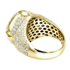 Statement Men's 14K White Gold 3.25ct Diamond Ring By Luxurman -H'Hen Sale Store statement mens diamond rings sale 14k gold luxurman 3 25ct ring backye