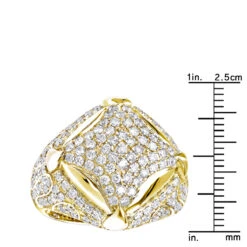 Statement Men's 14K White Gold 3.25ct Diamond Ring By Luxurman -H'Hen Sale Store statement mens diamond rings sale 14k gold luxurman 3 25ct ring rulerye