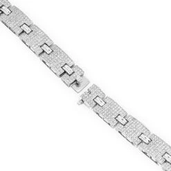 Sterling Silver Men's Diamond Bracelet 3.5 Ct 8 Sterling Silver Men's Diamond Bracelet 3.5 Ct -H'Hen Sale Store sterling silver bracelets mens diamond bracelet 397ct p 35867back