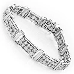 Sterling Silver Diamond Bracelet 0.6ct -H'Hen Sale Store sterling silver diamond bracelet 028ct p 41415 backwh