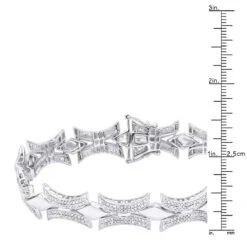 Sterling Silver Diamond Bracelet 1.96ct -H'Hen Sale Store sterling silver diamond bracelet 196ct p 41804 rulerwh