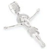 Real Sterling Silver Diamond Jesus Crucifix Pendant 0.6ct -H'Hen Sale Store sterling silver diamond jesus crucifix pendant 07ct wh