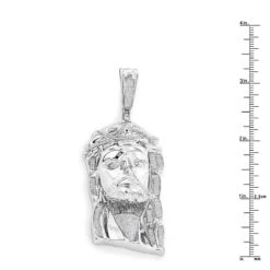 Sterling Silver Diamond Jesus Face Pendant 0.84ct -H'Hen Sale Store sterling silver diamond jesus face pendant 084ct rulerwh