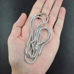 Sterling Silver Franco Chain Necklace 3mm 30 Inches -H'Hen Sale Store sterling silver franco chain necklace 3mm 30 inches p 48074back