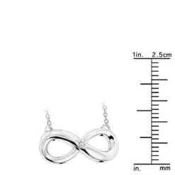 Sterling Silver Infinity Diamond Pendant Luxurman Love Quotes Necklaces -H'Hen Sale Store sterling silver infinity diamond pendant luxurman love quotes necklaces ruler