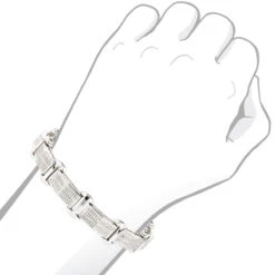 Sterling Silver Men's Diamond Bracelet 0.59ct -H'Hen Sale Store sterling silver mens diamond bracelet 049ct p 46835 bod