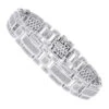 Sterling Silver Men's Diamond Bracelet 2.19ct 2 Sterling Silver Men's Diamond Bracelet 2.19ct -H'Hen Sale Store sterling silver mens diamond bracelet 219ct white