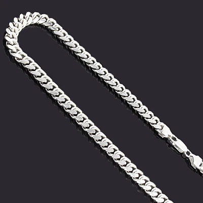 Men's Sterling Silver Miami Cuban Link Chain 7mm 22-30in 3 Men's Sterling Silver Miami Cuban Link Chain 7mm 22-30in