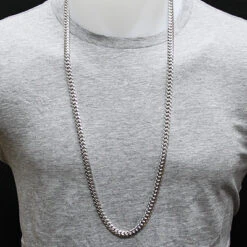 Men's Sterling Silver Miami Cuban Link Chain 7mm 22-30in 9 Men's Sterling Silver Miami Cuban Link Chain 7mm 22-30in -H'Hen Sale Store sterling silver miami cuban link chain 7mm 32 in p 44202bod